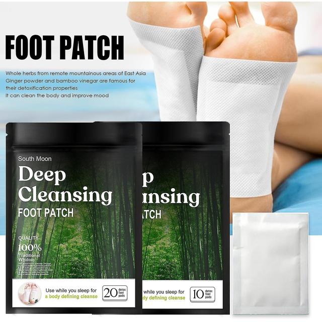 20pcs Deep Cleansing Foot Pads, For Relieve Stress, Improve Sleep And Relaxation, Natural Bamboo Vinegar Premium Ingredients Combination For Foot And on Productcaster.