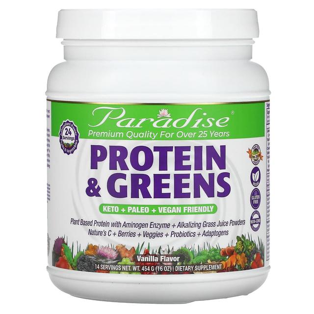 Paradise Herbs, Protein & Greens, Vanilla, 16 oz (454 g) on Productcaster.