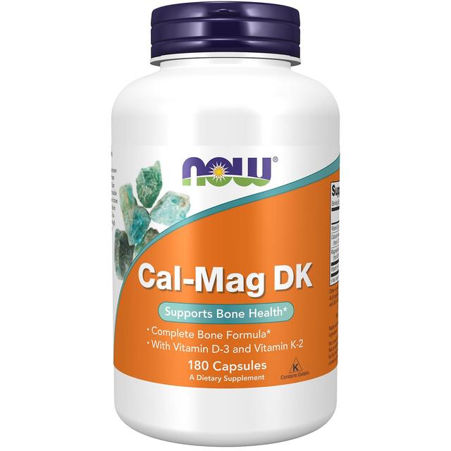 NOW Foods Cal-Mag DK with Vitamin D-3 and Vitamin K-2 180 Capsules on Productcaster.