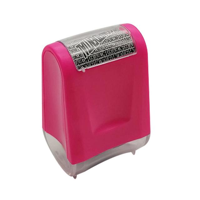 Confidential Roller Stamps With Colorful Case Anti Theft Securitys Stamps For Id Account Address Rose red on Productcaster.