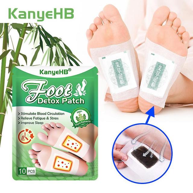 10/12 Pcs Wormwood Detox Foot Patches Cleansing Toxins Detox Foot Pads Improve Sleep Slimming 04 10pc on Productcaster.