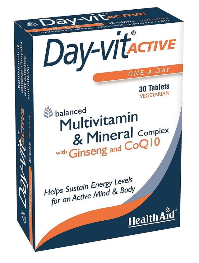 Health aid day-vit active mvm with ginseng & coq10 30's on Productcaster.