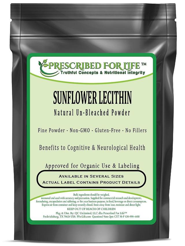 Prescribed For Life Lecitina-girassol-natural un-branqueada não-OGM kosher pó-sem enchimentos 2 kg (4.4 lb) on Productcaster.