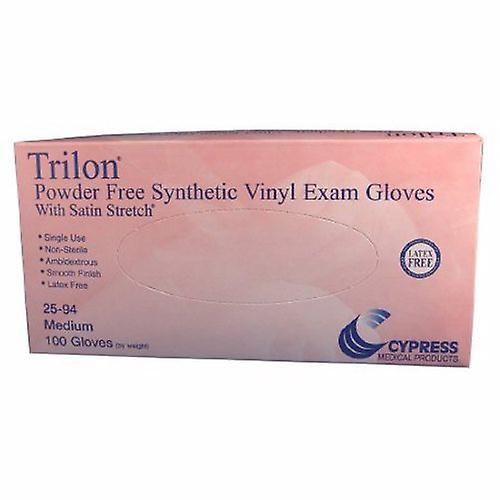 McKesson Exam Glove Trilon Medium NonSterile Vinyl Standard Cuff Length Smooth Clear Not Chemo Approved WITH, Count of 100 (Pack of 1) on Productcaster.