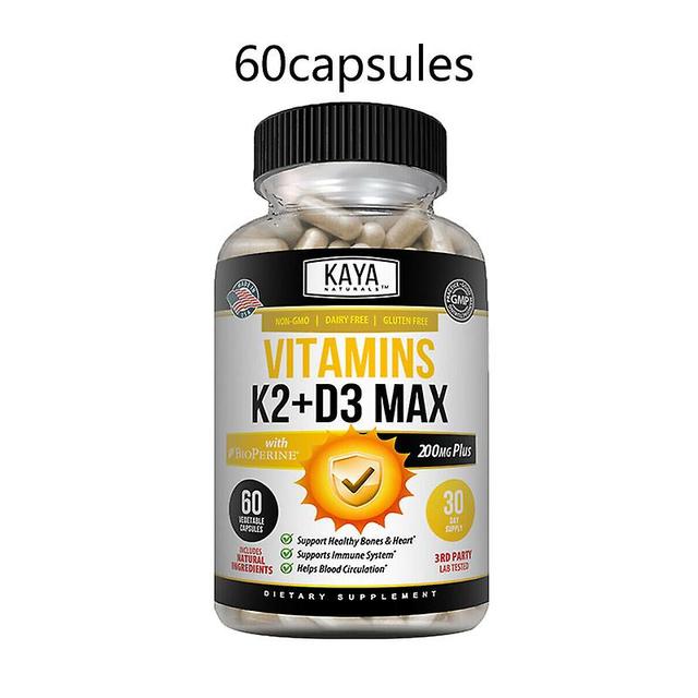 Vorallme Vitamin D3 K2 - Helps Strengthen Immunity, Heart, Joints And Bones Multivitamin Supplements For Adults 60capsules A bottle on Productcaster.