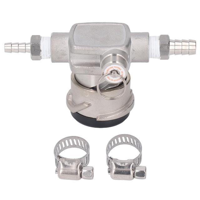 Keg Tap Distributor Stainless Steel 5 16in D System Beer Keg Coupler with 2pcs Clamp for Wine Cylinder on Productcaster.