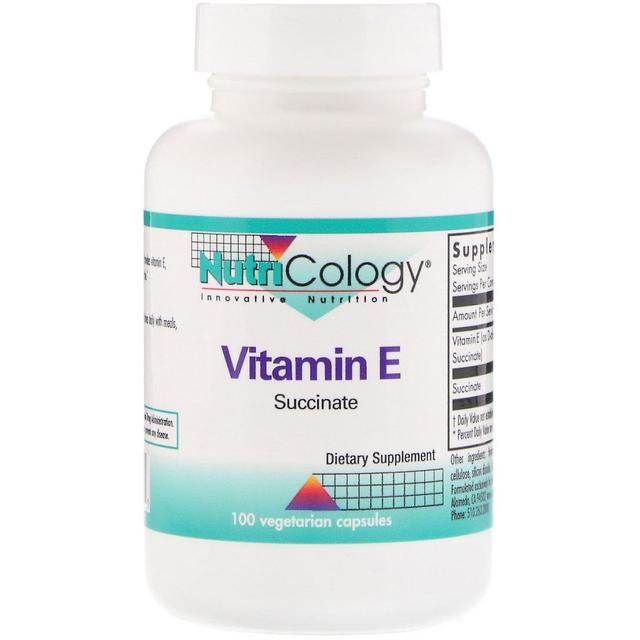 Nutricology, Vitamin E, Succinate, 100 Vegetarian Capsules on Productcaster.