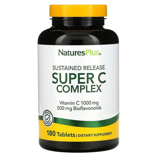 Nature's Plus NaturesPlus, Super C-komplex med fördröjd frisättning, 180 tabletter on Productcaster.