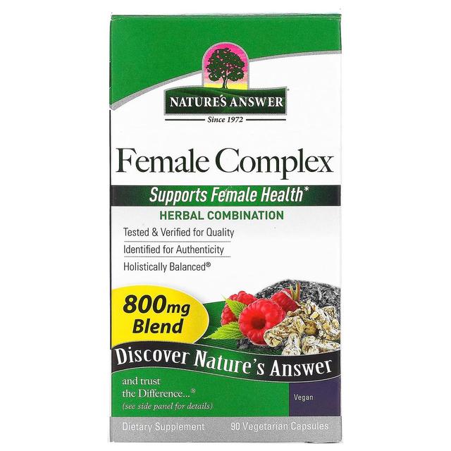 Nature's Answer, Female Complex, Herbal Combination, 400 mg, 90 Vegetarian Capsules on Productcaster.