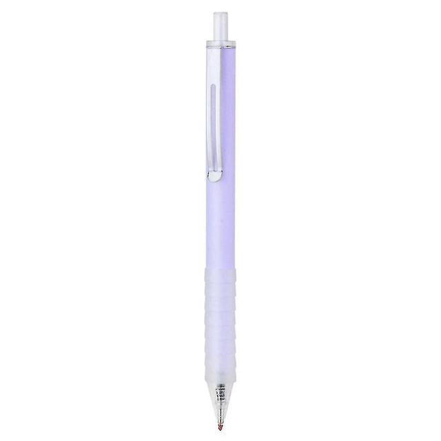 Szmtcv 1pc/6pcs Press Gel Pen With Metal Pen Clip Simple Design Stationery Pen For School Office Purple on Productcaster.