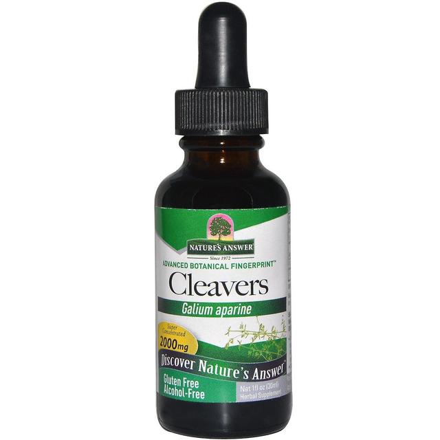 Nature's Answer Luonnon vastaus, Cleavers, Galium aparine , 2000 mg, 1 fl oz (30 ml) on Productcaster.