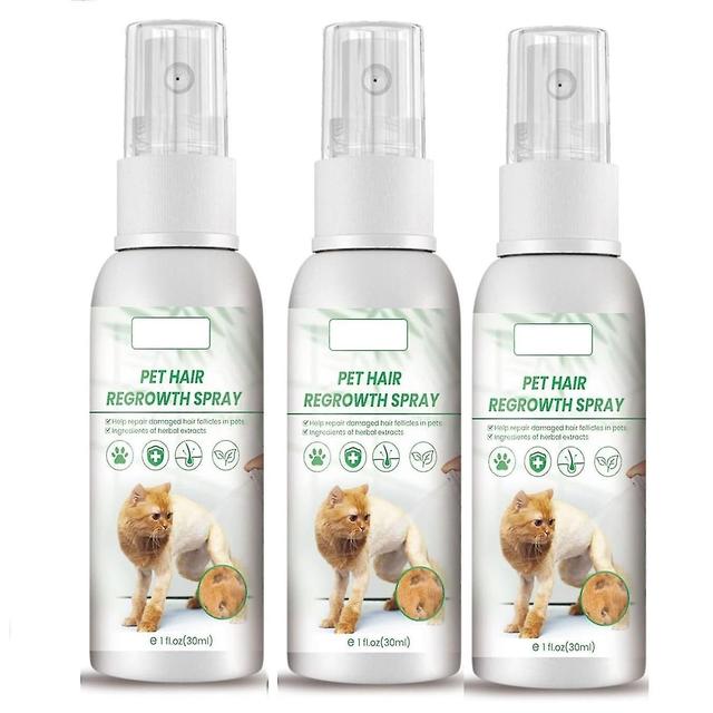 Pet Hair Growth Supplements Spray, Natural Ingredients Helps Fur Regrowth Due To Surgery Or Illness, Pet Hair Regrowth Spray 3Pcs on Productcaster.