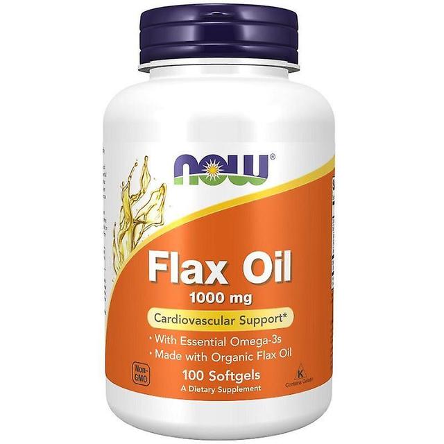 NOW Foods Flax Oil 1000mg Softgels 100 on Productcaster.