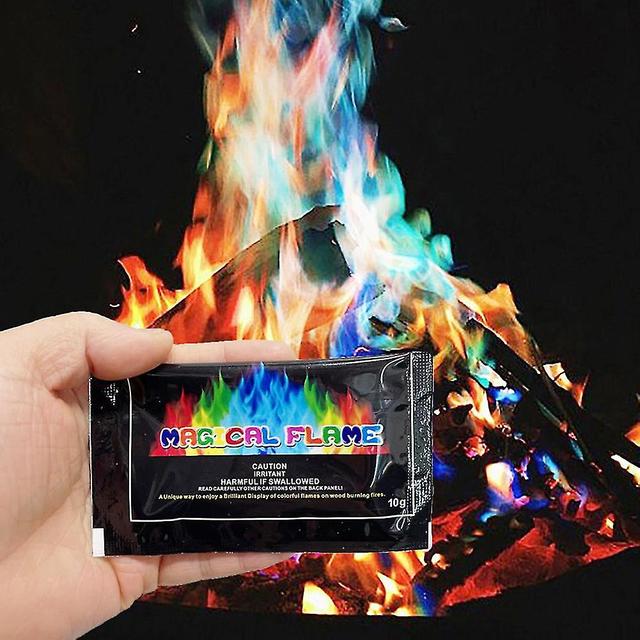 10 balenie kúziel farebného ohnivého prášku Ľahké balíčky Fire Color Packets Kempingové doplnky D R 25g on Productcaster.