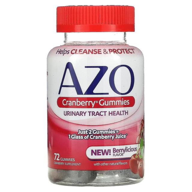 Azo, Cranberry Gummies, Berrylicious, 72 Gummies on Productcaster.