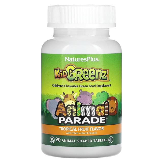 Nature's Plus NaturesPlus, Source of Life, Animal Parade, Kid Greenz with Broccoli, Spinach, & Other Green Foods, on Productcaster.