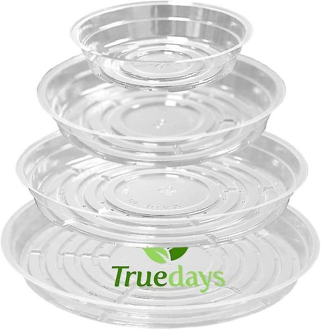 Hgbd-truedays 20 Pack Plant Saucers (6 Inch / 8inch / 10inch / 12inch) Clear Plant Saucers Flower Pot Tray Excellent For Indoor & Outdoor Plants - 6, on Productcaster.