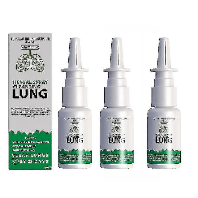 3x Lung Detox Herbal Cleanser Spray For Smokers Clear Nasal Congestion 20ml on Productcaster.