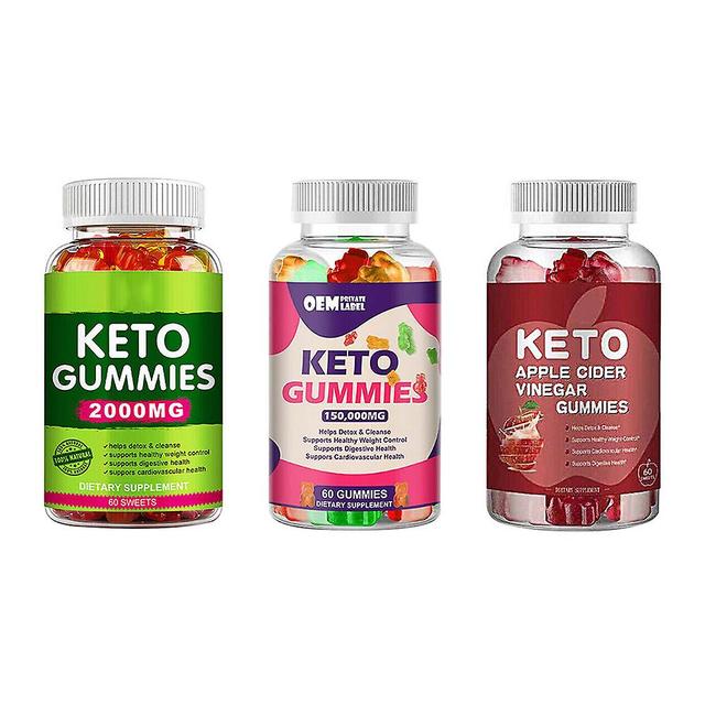 Szlykj Set van 3 x 60pcs Detox Keto Gummies Acv &oem on Productcaster.