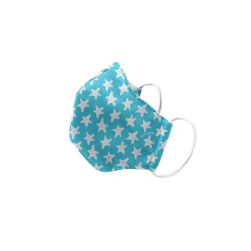 Green Sprouts Reusable Children Face Mask Aqua Starfish, 1 Count (Pack of 1) on Productcaster.