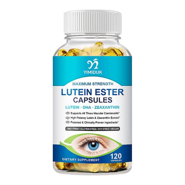 Vorallme Lutein Ester Capsules Contains Zinc, Vitamins C, E, Zeaxanthin Helps Protect Eye Health Reduce Eye Strain Vision Care 120Pcs on Productcaster.