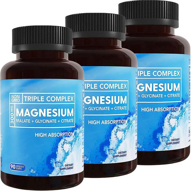 1-pack High Absorption Triple Magnesium Complex | Magnesium Glycinate For Nerves, Magnesium Malate For Energy, Magnesium Supplement Supports Muscle... on Productcaster.