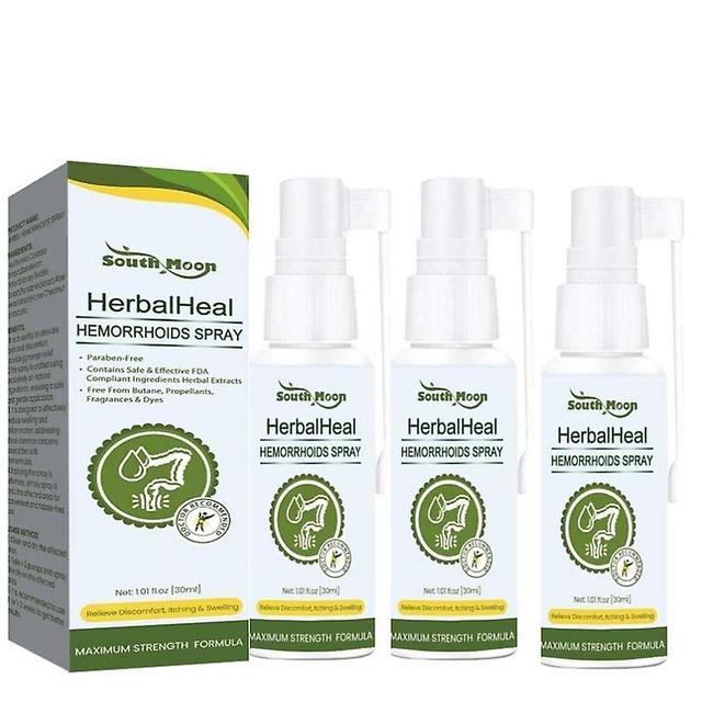 Health Skin Care Natural Herbal Hemorrhoid Treatment Internal Piles External Anal Fissure Anal Relief Spray Essential Oils 3pcs on Productcaster.