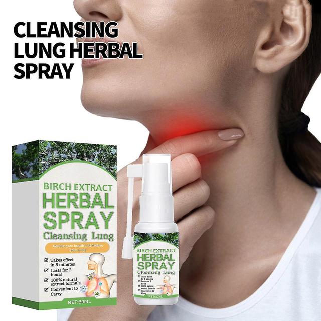 Björkextrakt Rengöring Lung Herbal Spray, Organisk Växtbaserad Lungrengöring Återställande nässpray, Lung Detox Herbal Cleansing Spray 2pcs on Productcaster.