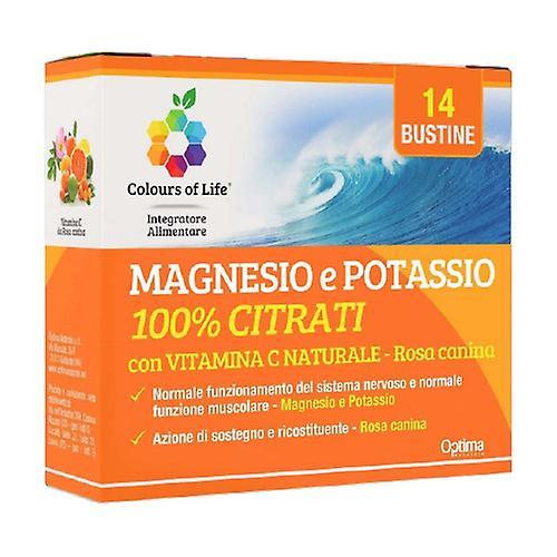 Colours of life Magnesium and Potassium 100% Citrates + Vitamin C 14 packets on Productcaster.