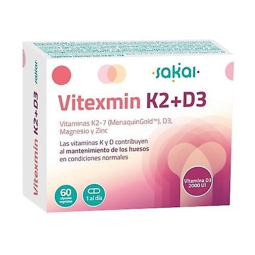 Sakai Vitexmin K2+D3 60 vegetable capsules (Lotus) on Productcaster.