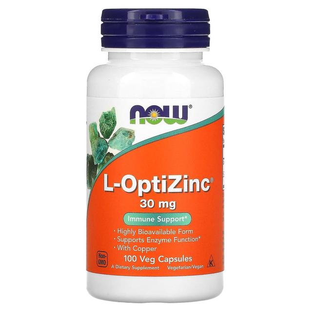 NOW Foods, L-OptiZinc, 30 mg, 100 Veg Capsules on Productcaster.