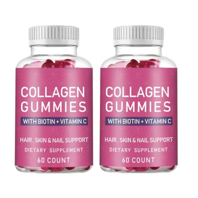 2pcs Croissance Des Cheveux Gummies Biotine Collagène Kératine Multivitamine Pour Cheveux Ongles & Peau on Productcaster.