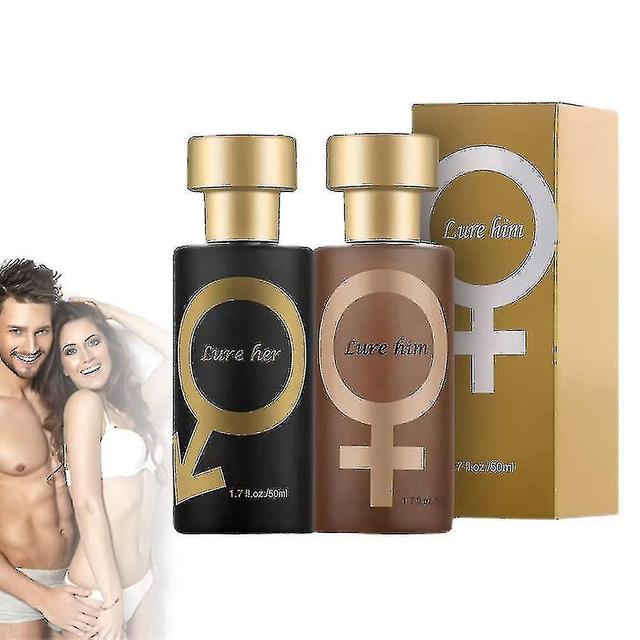 Goldener Köder Pheromon Parfüm, Pheromon Parfüm ziehen Männer an, locken ihr Parfüm, romantisches Pheromon Glitzer Parfüm Gold und schwarz on Productcaster.