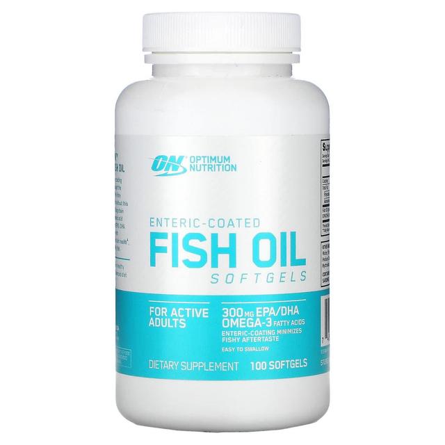 Optimum Nutrition Nutrição Ideal, Óleo de Peixe Revestido Entérico, 100 Cápsulas Gelatinosas on Productcaster.