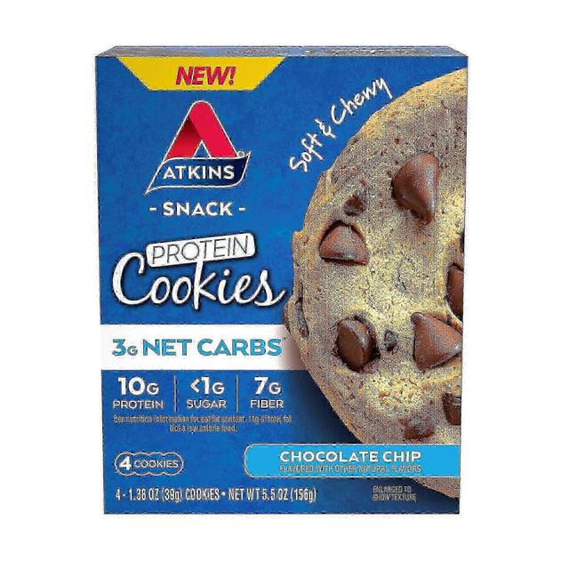 Atkins soft and chewy protein cookies, chocolate chip, 4 ea on Productcaster.