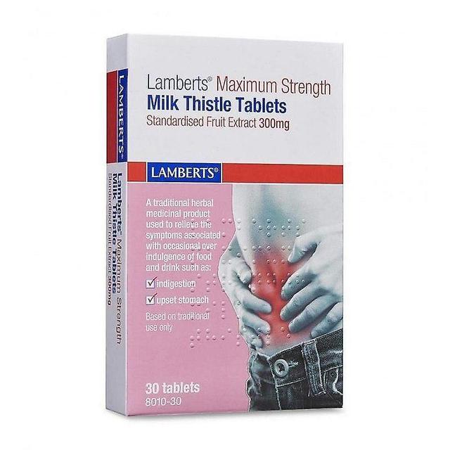 Lamberts Maksymalna wytrzymałość Ostropest utwa 300mg Tabletki 30 (8010-30) on Productcaster.