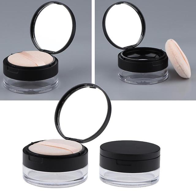 20g Empty Loose Powder Case Facial Blusher Container Jars W/ Puff Blender 2x on Productcaster.