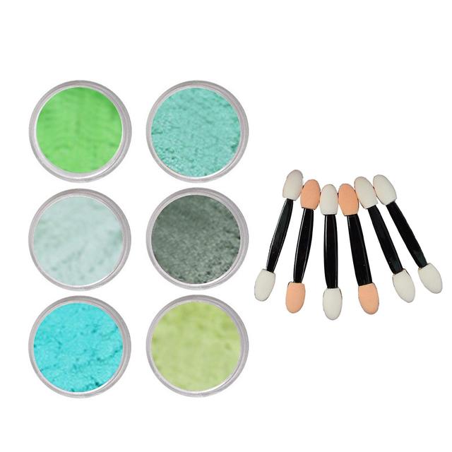 6szt / zestaw2gnail Powdershinydiyportablenail Powder Pigment Glitterfor Women Qinhai 3 on Productcaster.