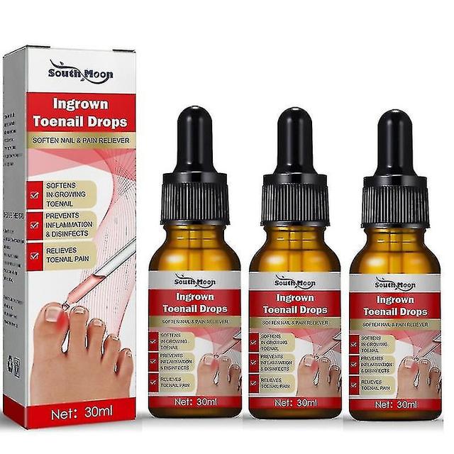 3x Ingegroeide Teennagel Druppels Pijnstilling Behandeling Vloeibare Schimmelschimmel Etherische Olie 30ml on Productcaster.