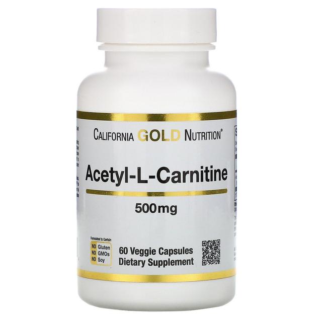 California Gold Nutrition, Acetyl-L-Carnitine, 500 mg, 60 Veggie Capsules on Productcaster.