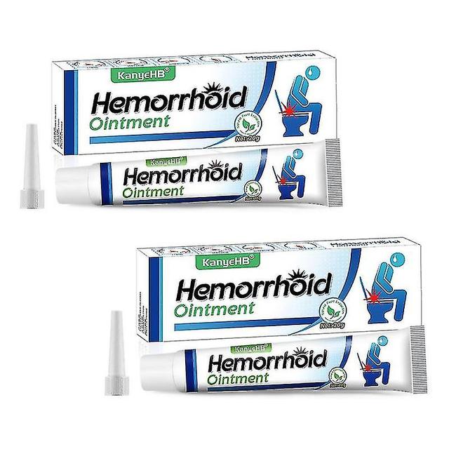 2pcs Hemorrhoids Internal And External Anal Fissure Cream Pain Reliving Cooling Herbs on Productcaster.