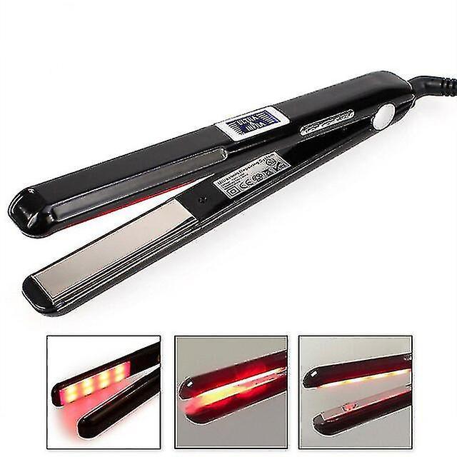 Portable Lcd Ultrasonic Infd H Care Iron Keratin Recover H Damad H Tool Rep Black on Productcaster.