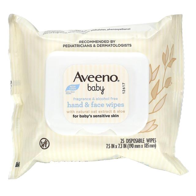 Aveeno, Salviette Baby Hand & Face, 25 Salviette Monouso on Productcaster.