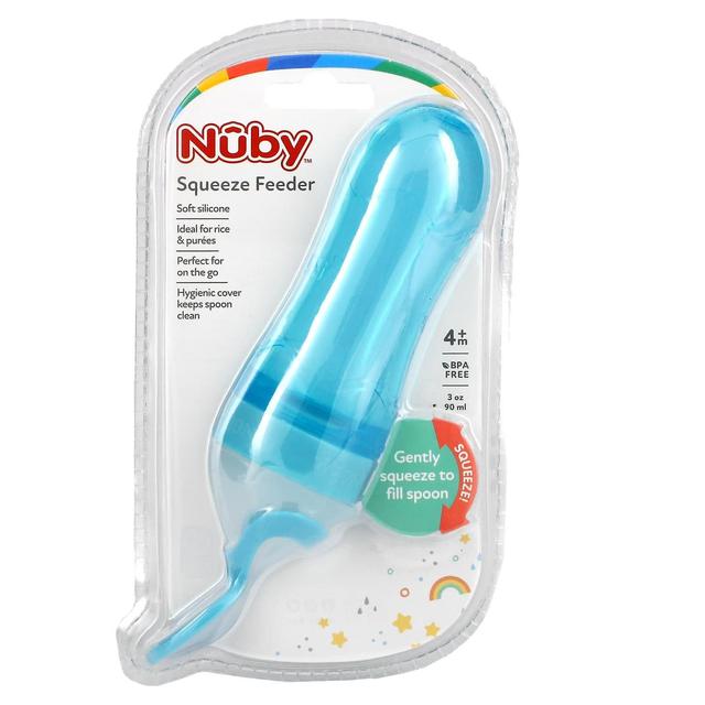 Nuby, Squeeze Feeder, 4+ Months, Blue, 3 oz (90 ml) on Productcaster.