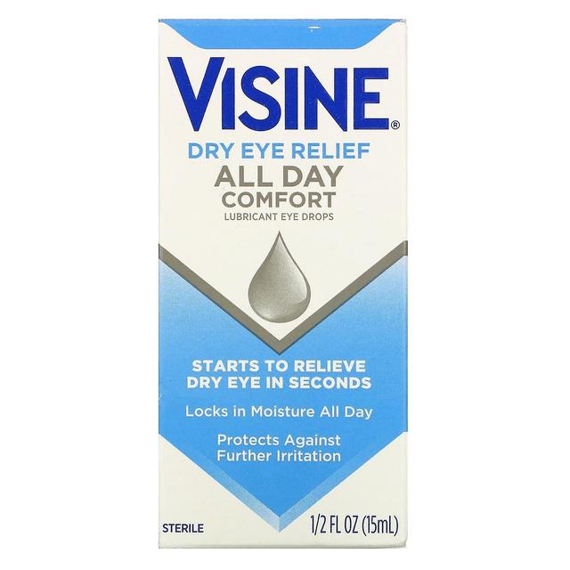 Visine Visin, Tør øjenlindring, Smøremiddel øjendråber, Komfort hele dagen, 1/2 fl oz (15 ml) on Productcaster.