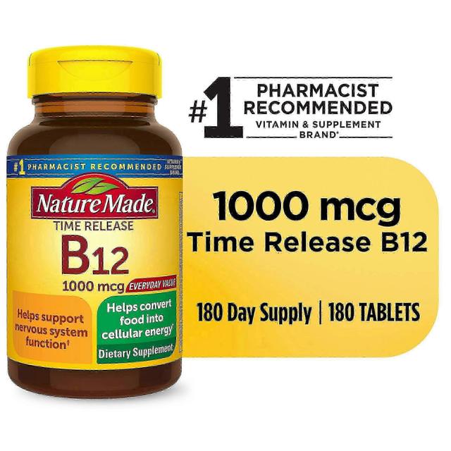 Nature made vitamin b12, 1000 mcg, time release tablets, 180 ea on Productcaster.