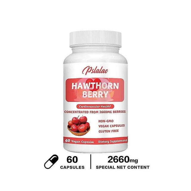 Eccpp Hawthorn Berry Capsules - Plant Polyphenol Supplement Hawthorn Extract Promotes Blood Circulation, Relieves Stress And Digestion 60 Capsules on Productcaster.