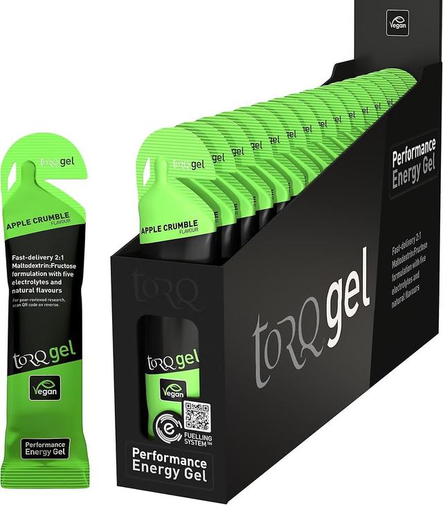 Torq Energy Gel Ingredientes Naturais Veganos Sem Glúten Impulsionador de Desempenho - Caixa de 15 Crumble de Maçã on Productcaster.