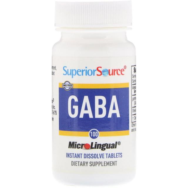 Superior Source, GABA, 100 mg, 100 MicroLingual Instant Dissolve tablettia on Productcaster.