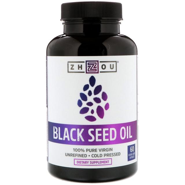 Zhou Nutrition, Black Seed Oil, 60 Vegetarian Capsules on Productcaster.